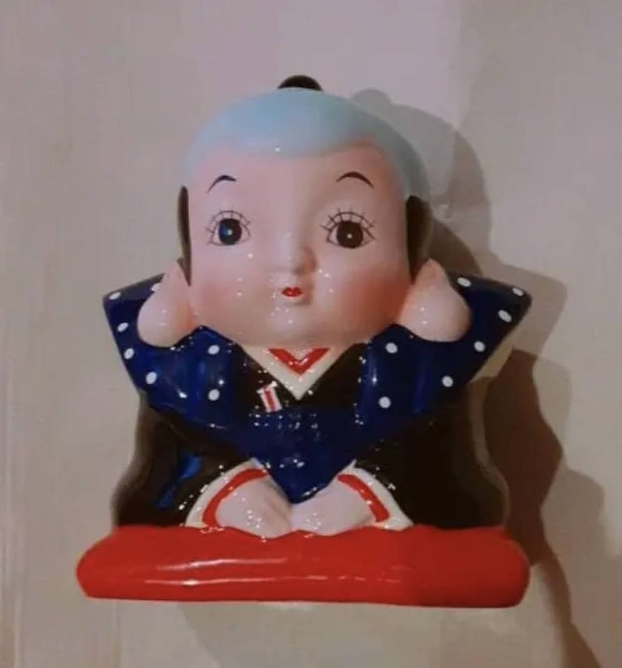 縁起物　福助人形　おかめ人形　貯金箱　昭和レトロ 縁起物 福助人形 おかめ人形 貯金箱 昭和レトロ