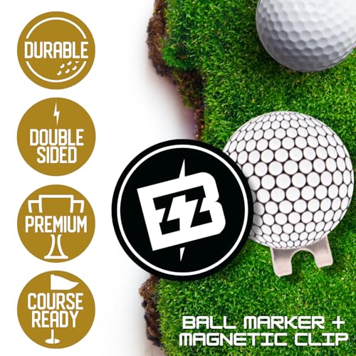 Image of BRIMZ Golf Performance Hat - Tee Holder & Magnetic Ball Marker - Breathable, Sweat & Water Resistant Golfing Snapback Hat