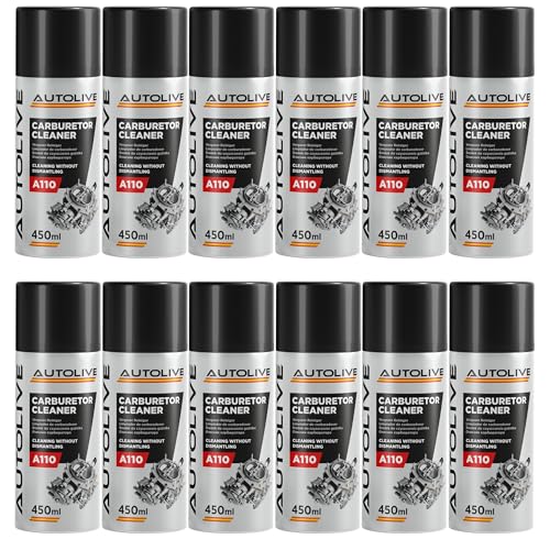 AUTOLIVE GROUP Limpia Carburadores - Carburetor Cleaner - Elimina los Depósitos de Carbono, Polvo y Alquitrán - Aditivo para Limpiar Válvula EGR - 450 ml (12)