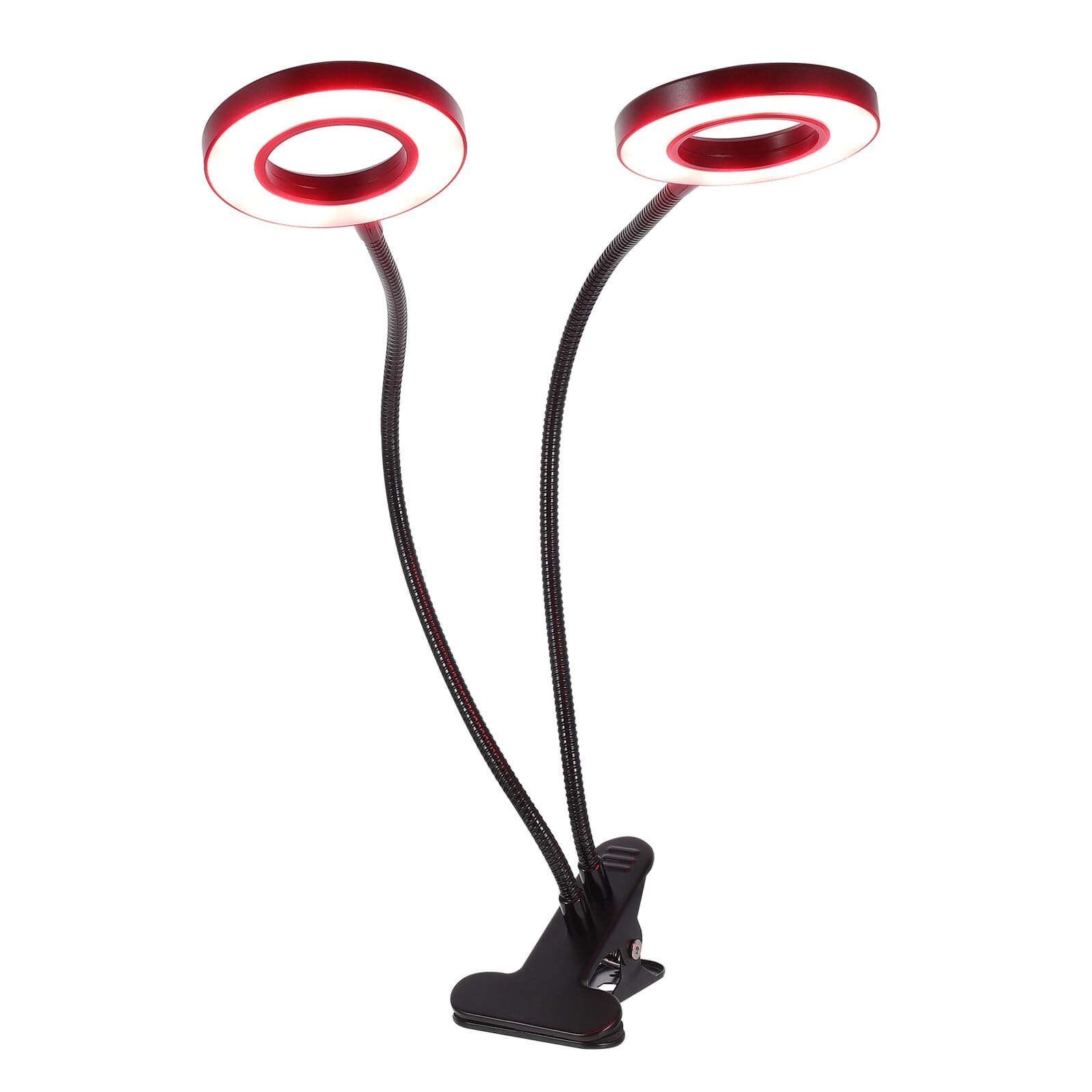 Verstellbare LED Klemm Pflanzenwachstumslampe mit Doppelkopf und Timer