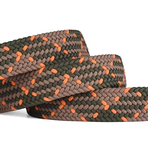 Image of 2pcs Men's Stretch Woven 1.3 inch Wide Elastic Braided Belts
