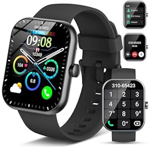 Smart Watch for Men Women (Answer/Make Call), 1.96″HD Screen Fitness Watch with Heart Rate/Sleep Monitor/SpO2/Pedometer, Activity Tracker 112 Sport Modes, IP68 Waterproof Smartwatch for IOS Android