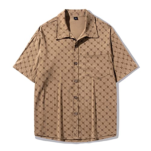 crazynekos Mens Outfit 2-Piece Set Casual Short Sleeve Shirts Pants Sweatsuit Set Summer3