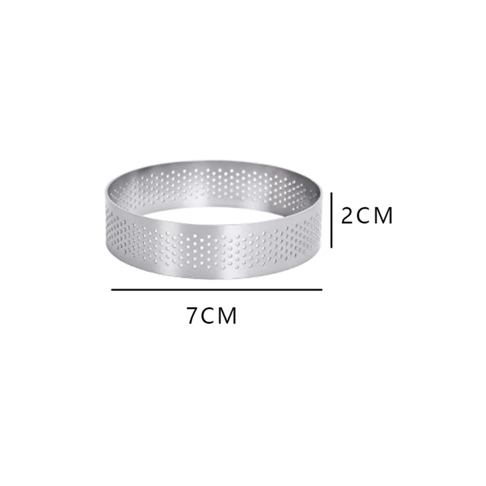 Anillo Para Tarta 12 Uds. Molde de anillo de Mousse de acero inoxidable, anillo Circular for tarta, molde ovalado for pastel, queso, pastel de fruta perforado, molde for hornear pasteles de cocina Ani