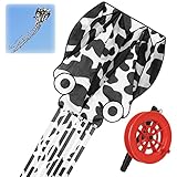 🦑 【Fácil de Montar y Fácil de Volar】 El buen diseño garantiza que sean más fáciles de volar para niños y adultos, no se necesitan otros kits de cometas. Juega en la playa, en el jardín, en el parque. Es un buen juguete al aire libre.