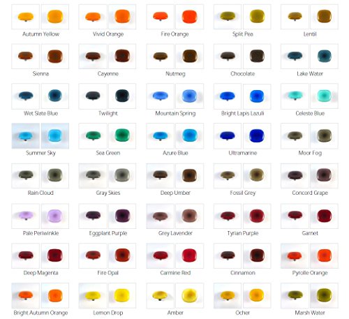Satori Artisan Hardware Light Teal Blue Glass Cabinet Knob - Colormax Collection (118 Colors) Rounded Square Blue Glass Knob #TOP3