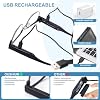 200% Magnifying Glasses with Light,USB Rechargeable LED Lighted Magnifying Eyewear,Hands Free Head Magnifier for Close Work