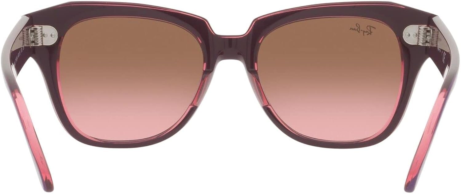 Ray-Ban Junior Kids' RJ9186S Square Sunglasses, Violet On Transparent Pink/Pink Gradient Brown, 46 mm : Clothing, Shoes & Jewelry