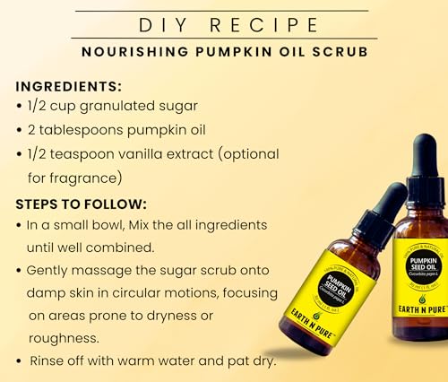 Image of Earth N Pure Pumpkin Seed Oil (Kaddu Oil) Cold Pressed, Natural and Therapeutic Grade - 250 ml