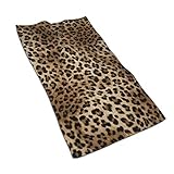 MSGUIDE Leopard Print Hand Towels Ultra Soft Highly Absorbent Bathroom Towel Multipurpose Thin Kitch