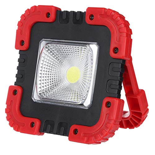 Frfjy 100W Solar Lámpara de Trabajo Linterna Solar Portátil Recargable Emergencia Foco Lámpara Exterior Jardín Trabajo Foco Portátil Luces - Rojo Cover