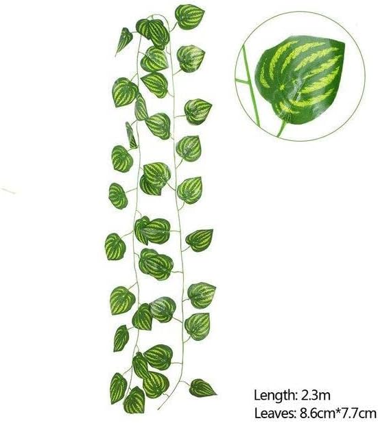 Yapay Sarmaşık Sarı Çizgili Yapay Çiçek Dekoru 230cm