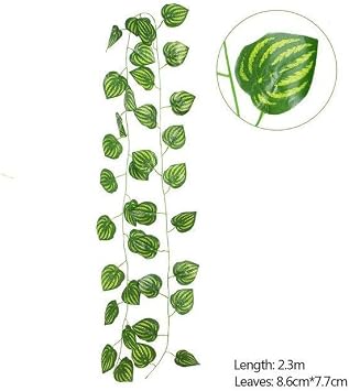 Yapay Sarmaşık Sarı Çizgili Yapay Çiçek Dekoru 230cm