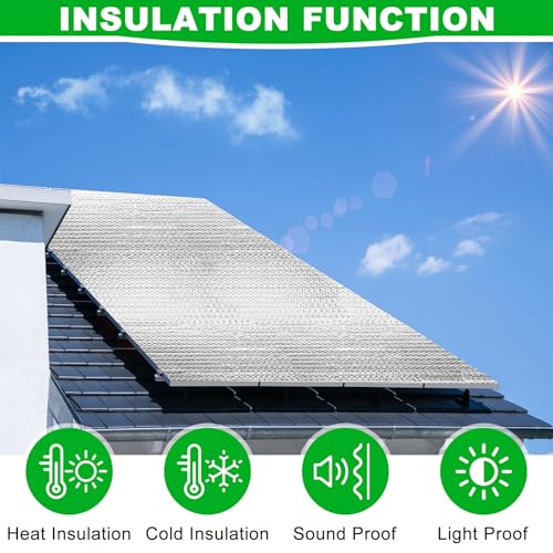 Myfamirea 24-60-121-LVMO 24P Garage Door Insulation Panels Kit 0.24' Thick Double Bubble Reflective Aluminum Foil Sheet Thermal Insulation Shield 240 Tapes Winter Clod And Summer Heat thumb #3