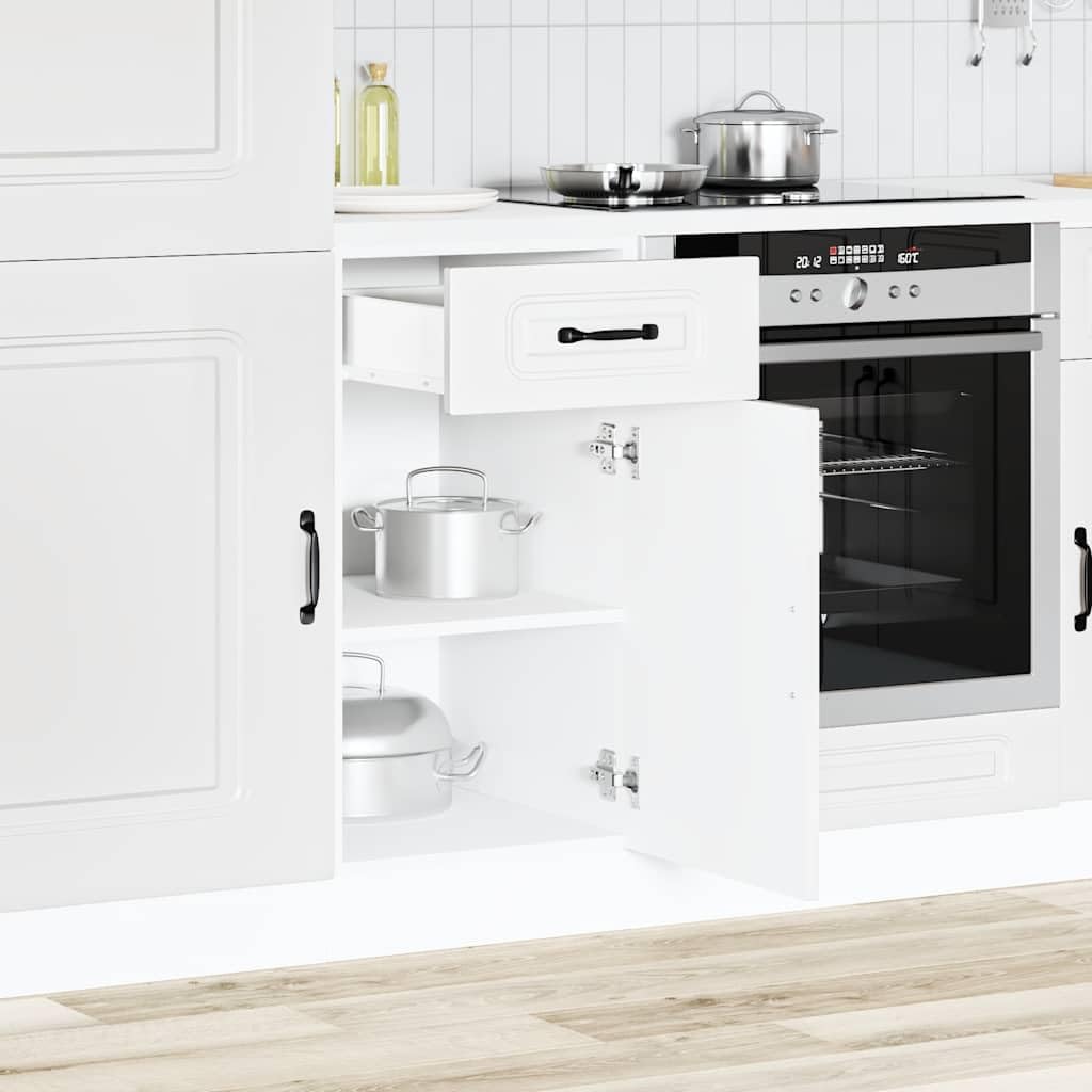 vidaXL Base da Cucina Kalmar Bianco in Legno Multistrato, Mobile Base lavello, Mobile Cucina Base con cassetto, Mobile Base lavello