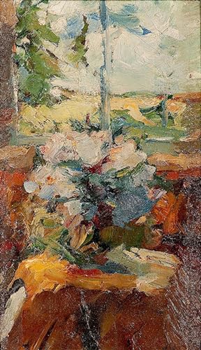 Toile impressionniste Abram Arkhipov nature morte bouquet 60x90cm