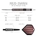 Mission Darts Red Dawn | Premium 90% Tungsten Barrel Steel Tip Dart Set with Flights, Mission Griplock Stems and Case, 26g, M1, Red/Black (D1525)