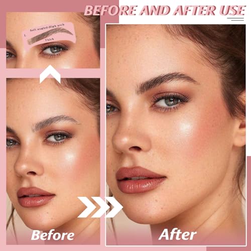 Image of TORMEN 48 PCS Eyebrow Stencil Kit for Women 24 Styles Brow Stencil toolBrow Shaping Templates with Strap Makeup Skin-Friendly Shaper Beginners Pros
