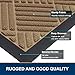 Smiry Front Door Mat Outside Entrance, Heavy Duty Outdoor Indoor Natural Rubber Doormat, Non Slip, Trap Dirt and Moisture, Easy Clean, Low Profile Patio Porch Entryway Mat, 29.5x17, Coffee