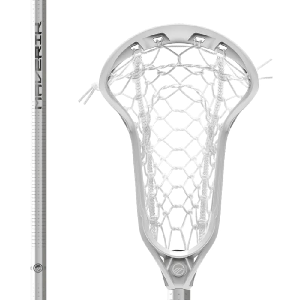 City Sports Maverik Ascent Pro Hex Complete Womens Lacrosse Stick - Enhanced Ball Control and Lightweight Design (White)