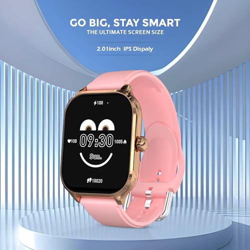 Image of GameSir H9 Smartwatch with Long Battery Life, 2.01 inch High-Resolution Screen, Bluetooth Calling, IP68 Waterproof, TFT Display, Luxury Design for Men & Women (Pink)