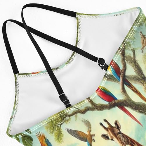 Tropical Animals Jungle Bathing Suits for Girls Swimsuit Summer Beach Swimwear One Piece Swimsuits4