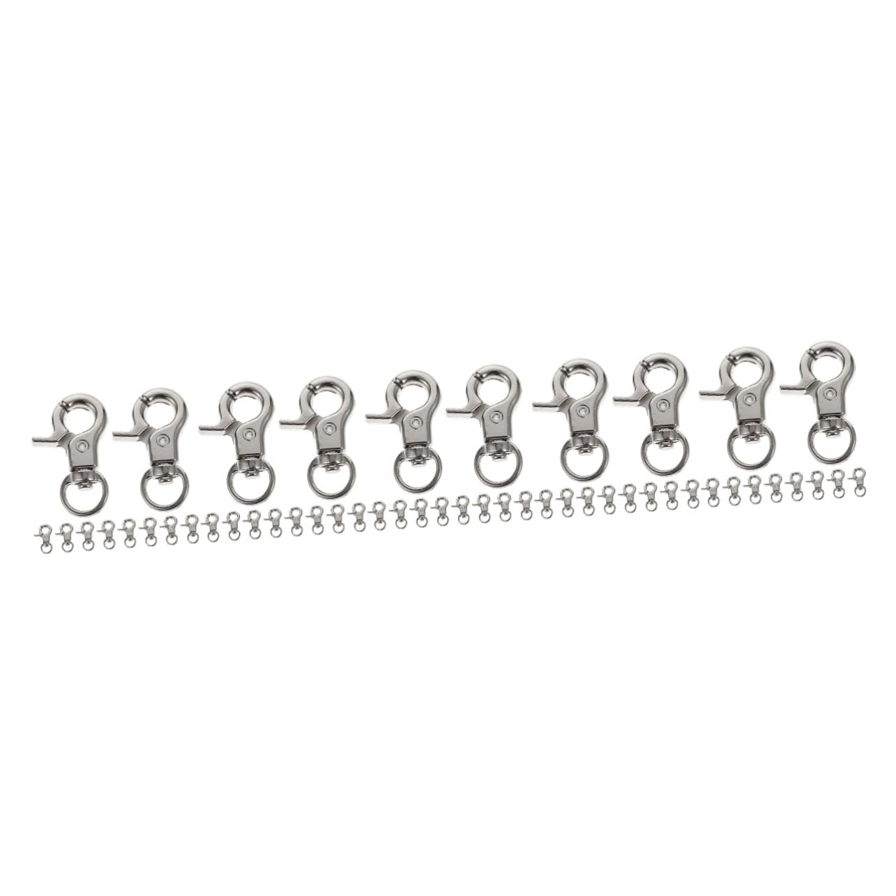 HOMSFOU 5 Series Gancho De Mosquetón Clip Giratorio Para Accesorios De Bolsas Para Mochilas Y Manualidades 10 Piezas X 5