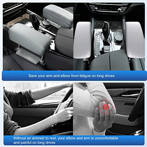 Image of CDEFG Car Armrest Support Elbow Rest Pad Armrest Extender Console Storage Organizer Universal Fit for Most Cars