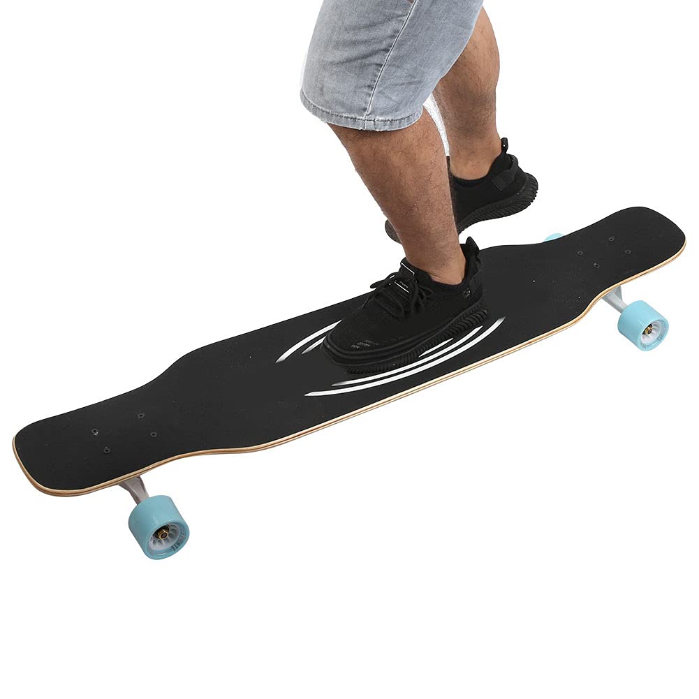 pour Adolescent, Longboard Professionnel en Bois D'érable Dur à Sept Couches, Charge Forte avec élasticité Douce pour Une Glisse Plus Stable