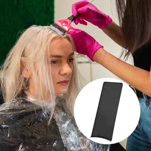 1 pcs highlighting board balayage board hair coloring paddle balayage highlighting boards with teeth hair dye tools highlighting-paddle for barber salon hairstylist hair-dying tools black