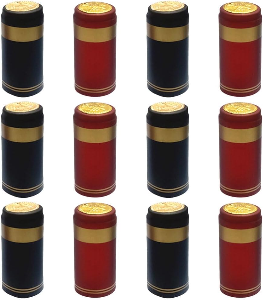 Kichvoe 200pcs Pvc Heat Shrink Wine Bottle Caps for Elegant Sealing for Home Kitchen Use Fits Bottle
