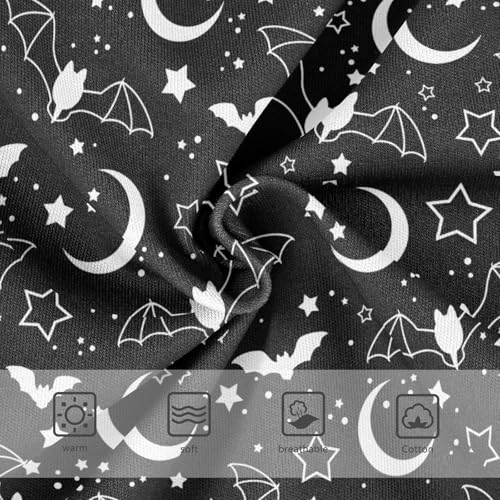 Little Girls' Soft Cotton Underwear Kids Breathable Comfort Halloween Bats Moons Star Panties Briefs Toddler3