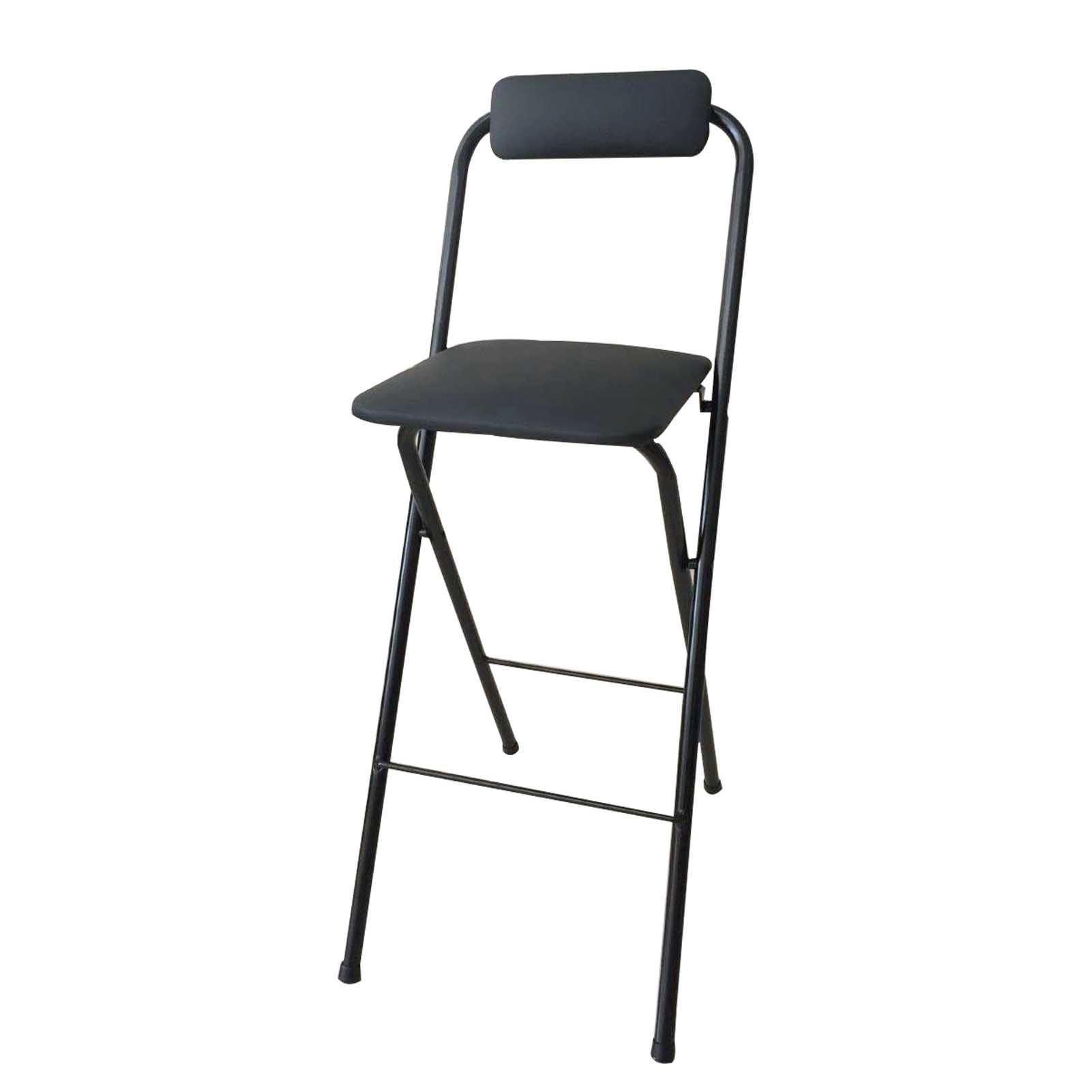 Chaise de bar rembourrée portable pour cuisine et studio compact 24