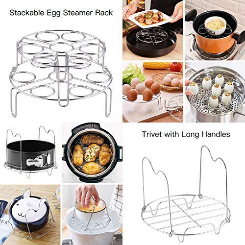 YOLIFE 23 PCS Accessories for Instant Pot, Pressure Cooker Accessories Set Compatible with Instant Pot 5,6,8 Qt - 2 Steamer Baskets, Silicone Molds & More Accessories - Thumbnail 2