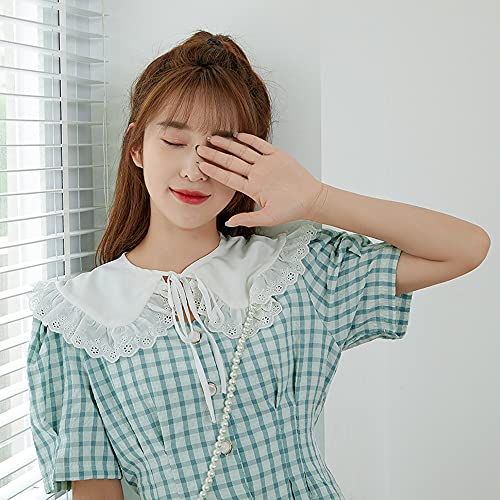 YEKEYI Detachable False Collar Embroidery Neck Ruff Mini Cape Dickey Collar for Women Girls2