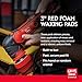 Griot's Garage 3” Red Foam Waxing Pads for Car Detailing, Polishing and Buffing Pads for Use with Waxes and Sealants, 11263, Set of 3