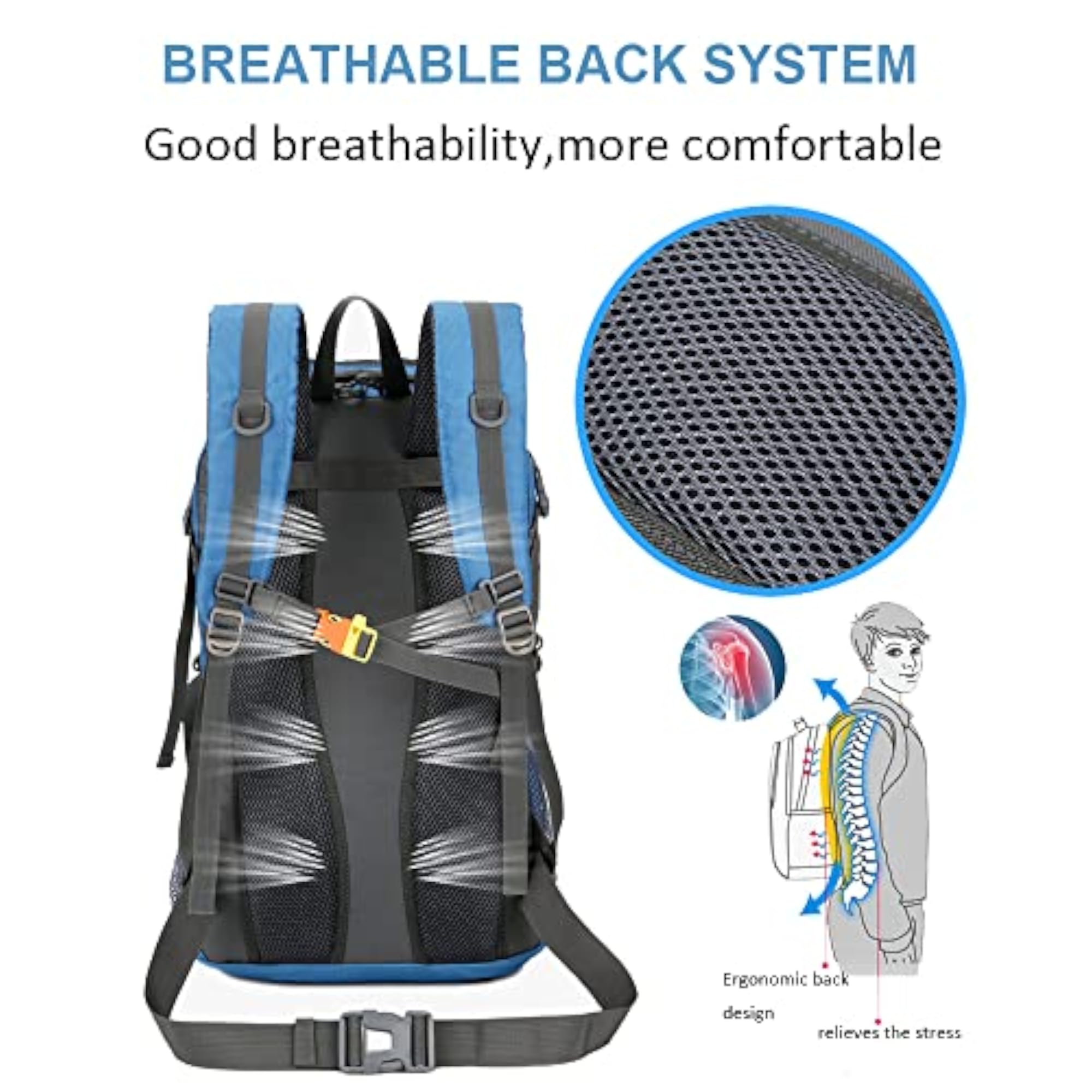50L Mountaineering Backpack Waterproof Outdoor Running Bag