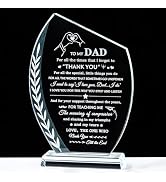 Movdyka 'To My Man' Glass Plaque With LED Base - Engraved Keepsake Gift For Husband, Boyfriend