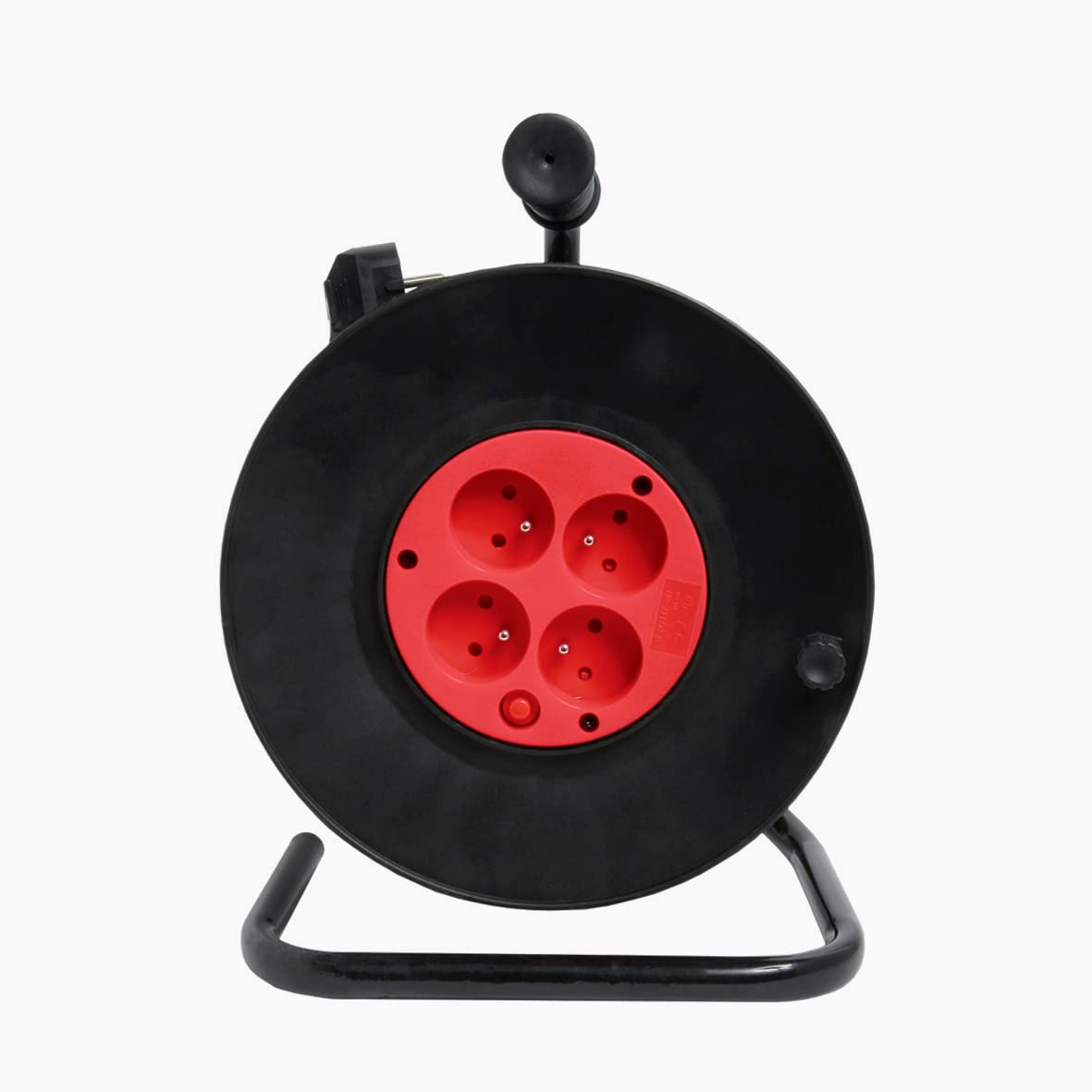 Debflex 601253 bęben kablowy do majsterkowania HO5VV-F 3G1.5, przełącznik 4P, 25 m, czarny