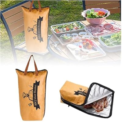 BBQ Blanket for Resting Meat, BBQ Meat Resting Blanket with Zipper, BBQ Bag for Resting Meat, BBQ Blanket Meat Resting Bag, Reusable, Insulated, Large Capacity, Foldable (Small, 15x10x5 inch)