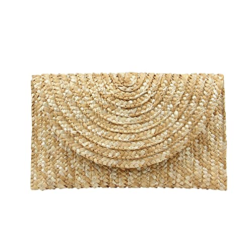 EVEOUT Carteras de Mano Clutches de Paja Tejida para Mujer Monedero de Verano...