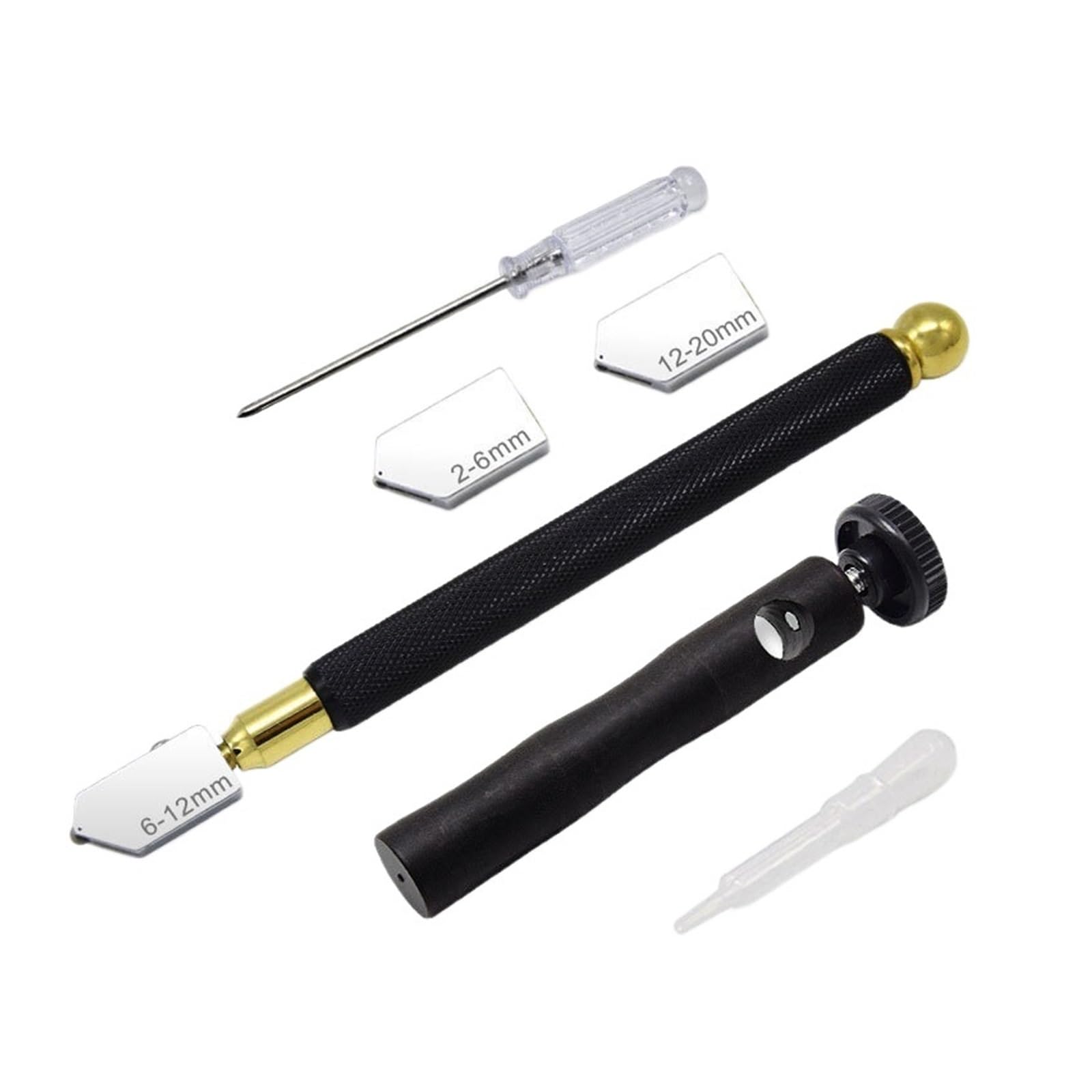 Herramientas de reparación herramientas, afilado, antideslizante, fácil operar, azulejo duradero, bricolaje, cortador vidrio portátil, espejo lleno aceite aleación Corte RáPido(A3)