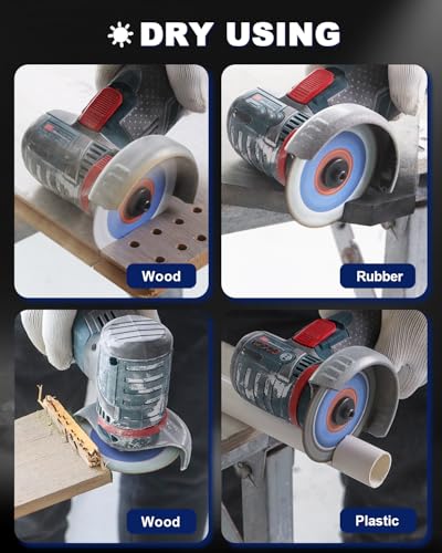 Image of 3-Inch Carbide Wood Saw Blade Set- 4-Piece Cutting Discs Vacuum Brazed Blades for Wood Board Gypsum Board Rubber Pipe Plastic- Compatible with Angle Grinders and Circular Saws with a 3 /8 inch (10mm) Arbor