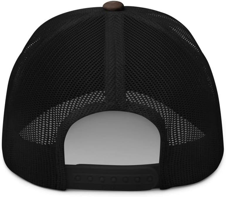 OR Camo Feral Embroidered Curved Bill Camouflage Trucker Hat Low Crown Adjustable Orange Lettering Feral Hat - Cap - Image 3