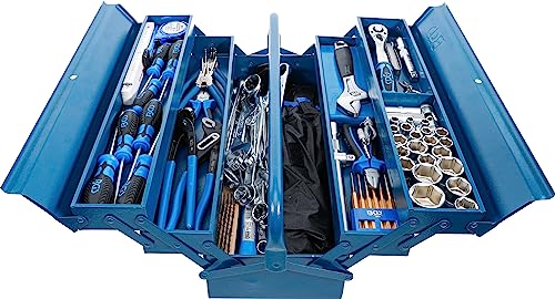 BGS 3340 | Metall-Werkzeugkasten inkl. Werkzeug-Sortiment | 137-tlg.