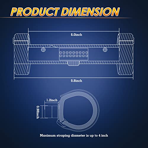 Roador 2Pcs Universal Roll Bar Mount Led Light Utv Dome Light W/Switch Car Interior Light Roll Cage Utility Light Map Light For Polaris Can Am Rzr Kawasaki Golf Car Trucks Atv - White/Amber #TOP1