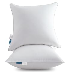 Oubonun 18x18 Pillow Inserts Set of 2 - Throw Pillow Inserts with 100 Cotton Cover - 18 Inch