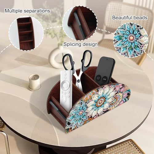 Image of MVVMTOP Diamond Painting Kits Organizer Box, Diamond Art DIY Flowers Special Shape Diamond Partial Mosaic Handmade Making Kit Organizer Box, Home Dining Living Room Tabletop Art Decoration