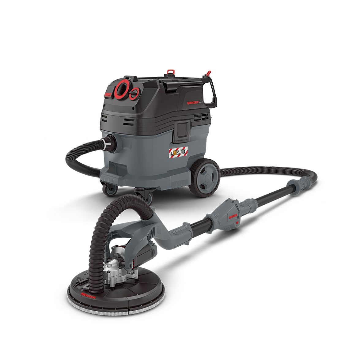 MENZER Dustfree Sistema di Levigatura a Secco Senza Polvere con LHS 225 + VCL 530 PRO Antistatic