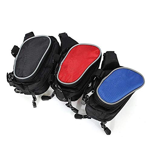Ghpter Bike Front Frame Bag Extendible Capacity Mountain Bike Bag Waterproof Bicycle Front Bag (Color : Black, Size : One size)